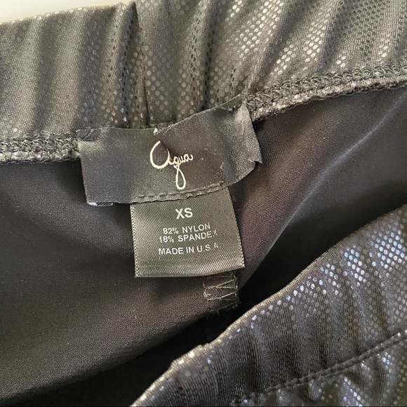 Aqua Full Length Shimmer Leggings Black Size XS - Picture 6 of 6